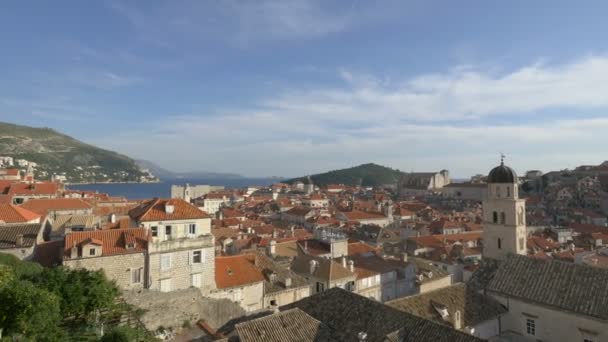 Gesamtrecht Der Gebäude Dubrovnik — Stockvideo