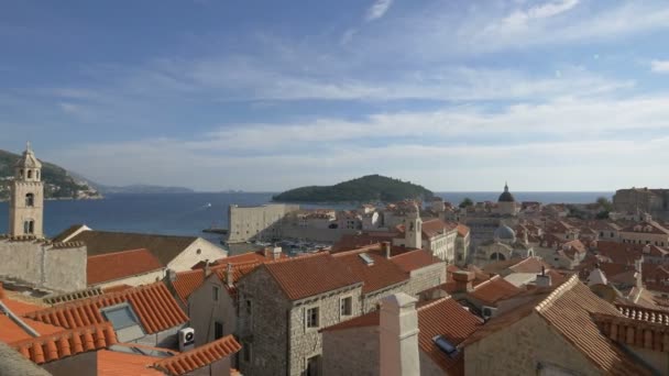 Utsikt Över Stadsbilden Dubrovnik — Stockvideo