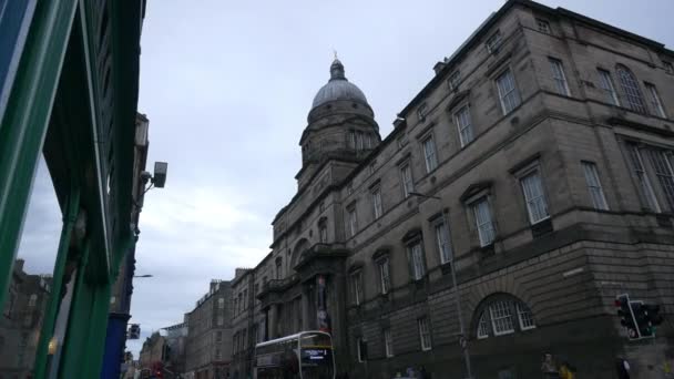 Старый Колледж Эдинбурге — стоковое видео