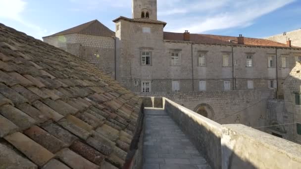 Oude Stadsmuren Van Dubrovnik — Stockvideo