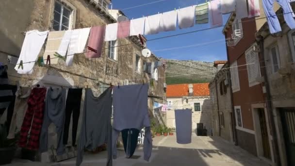 Laundry Clothes Line — Stock Video