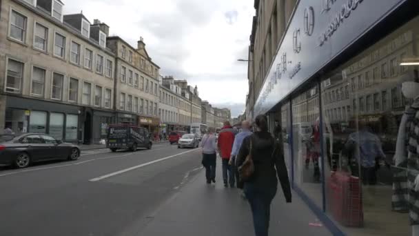 People Walking Sidewalk — Stock Video