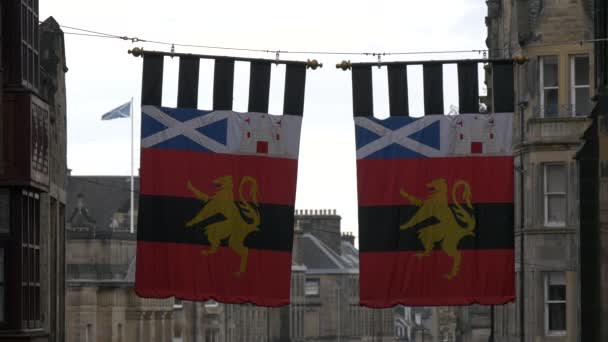 Edinburgh Zászlók Közelsége — Stock videók