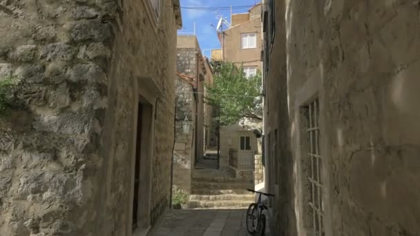 Alley Stone Buildings — Stock Video