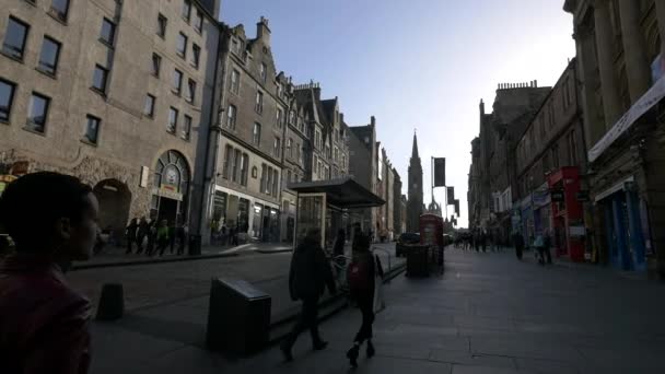 High Street Mellékutcája Edinburgh — Stock videók