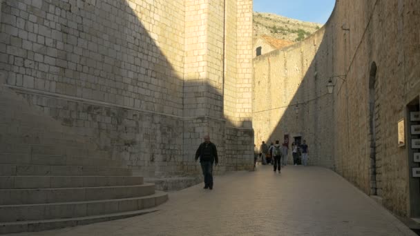 Callejón Entre Muros Piedra — Vídeos de Stock