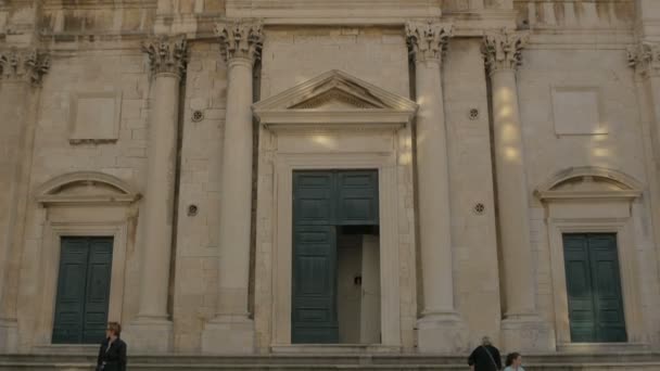 Fachada Catedral Dubrovnik — Vídeo de Stock