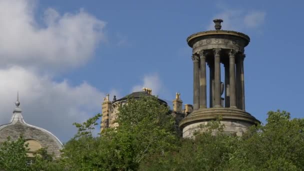 Monumento Dugald Stewart Calton Hill — Vídeos de Stock