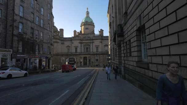Bank Scotland Seen Bank Street Edinburgh — Stock video