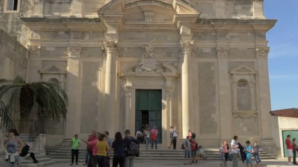 Iglesia Jesuita San Ignacio Dubrovnik — Vídeo de stock