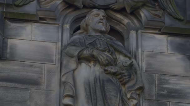 Standbeeld Giles Cathedral — Stockvideo