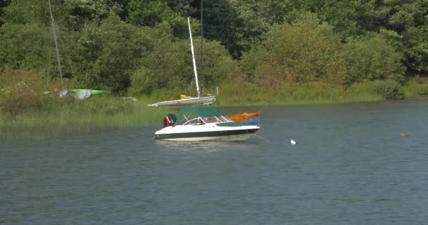 Barcos Orilla Del Lago — Vídeos de Stock