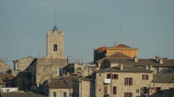 Edificios Campanario Piedra Vence — Vídeos de Stock