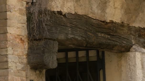 古い家からの木製の梁 — ストック動画