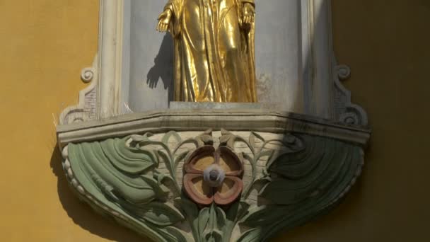 Katedra Notre Dame Nativits Pozłacany Posąg Vence — Wideo stockowe