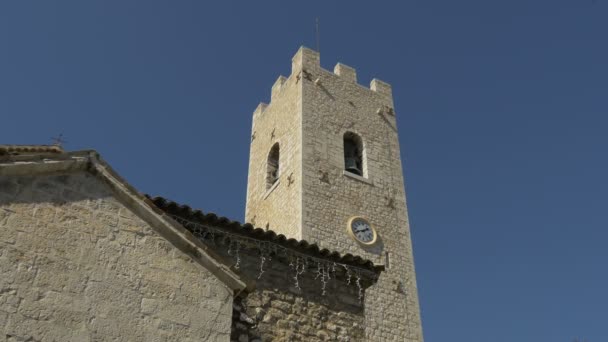 Bell Tower Vence — Stock Video
