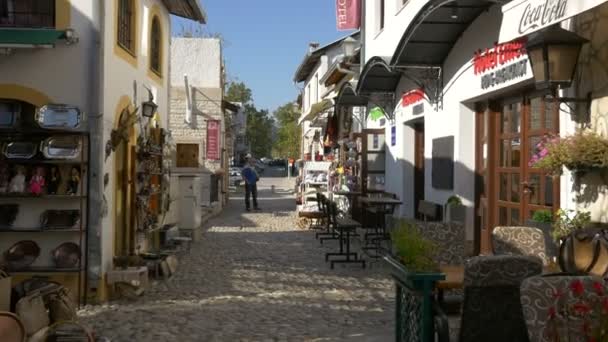 Calle Onescukova Con Motel Emen Mostar — Vídeo de stock