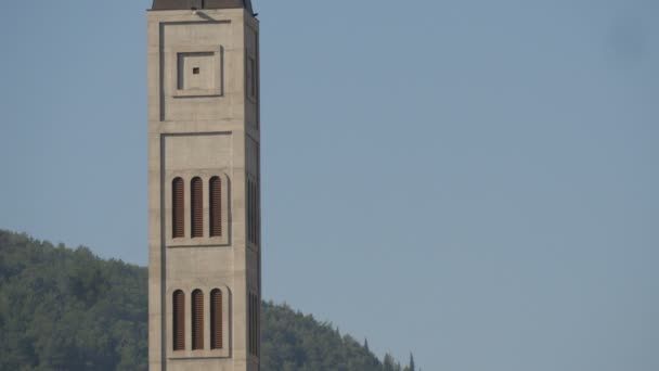 Torre Igreja Católica Mostar — Vídeo de Stock