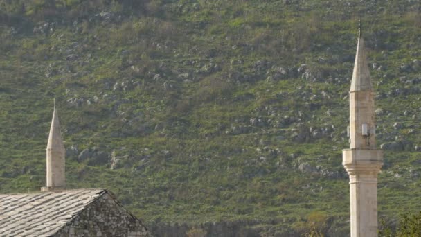 Dois Minaretes Mostar — Vídeo de Stock