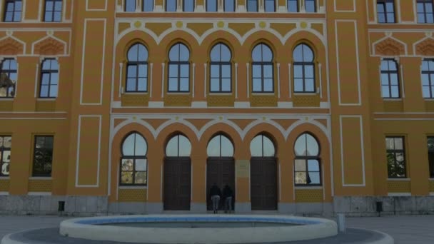Opbouw Van Middelbare School Mostar — Stockvideo