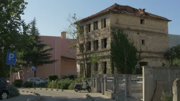 Casa Ruinas Mostar — Vídeo de stock