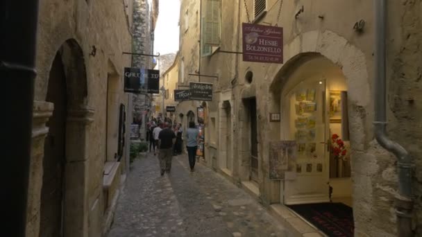 Turistas Que Visitam Galerias Rua Rue Grande — Vídeo de Stock