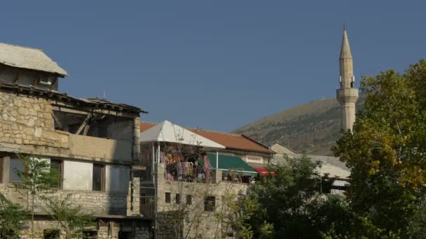 Edificios Antiguos Mostar — Vídeo de stock