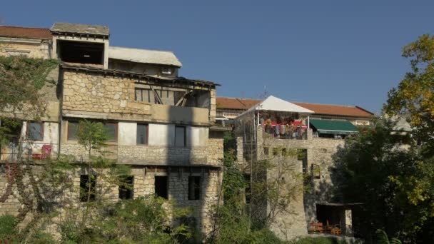 Casas Pedra Mostar — Vídeo de Stock