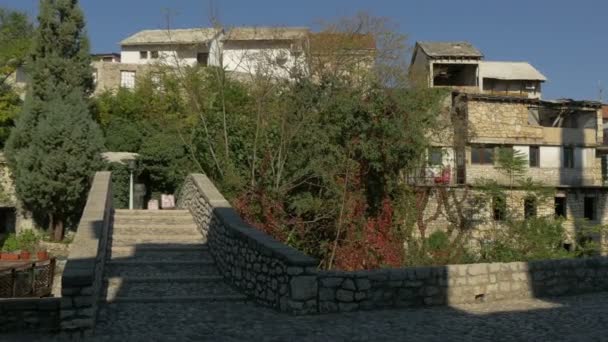 Casas Pedra Perto Ponte Kriva Cuprija Mostar — Vídeo de Stock