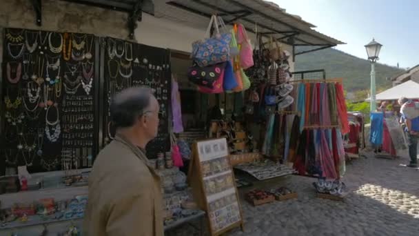 Souvenir Stores Mostar — Stock Video