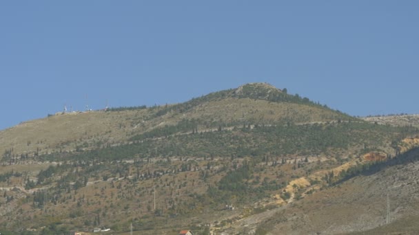 Vista Las Colinas Que Rodean Mostar — Vídeo de stock