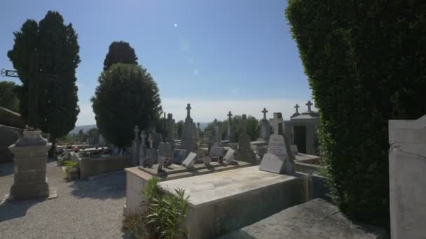 Cementerio Día Soleado — Vídeo de stock