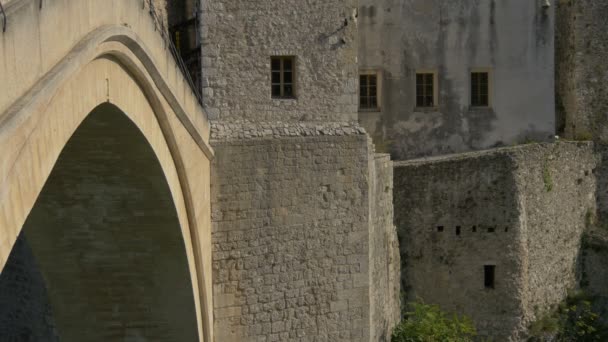 Puente Viejo Torre Suroeste Mostar — Vídeo de stock