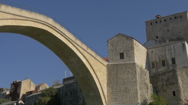 Stari Mayoría Día Soleado Mostar — Vídeo de stock