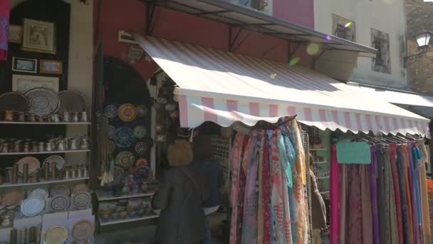 Hediyelik Eşya Dükkanlarının Manzarası — Stok video