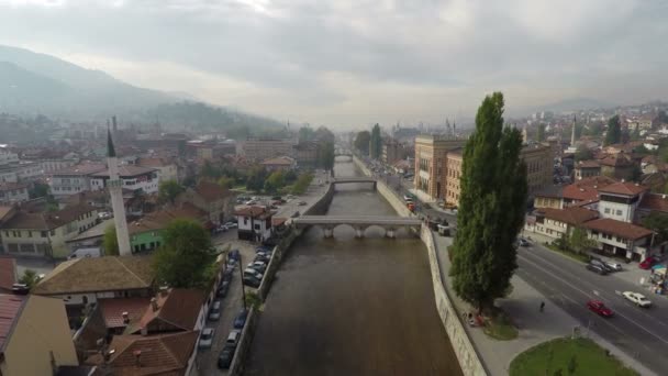 Vue Aérienne Des Ponts Sarajevo — Video