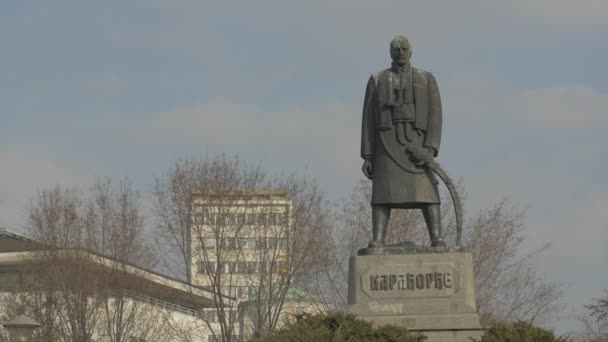 Statue Auf Einem Sockel — Stockvideo