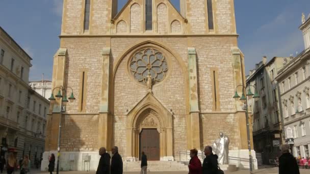 Cattedrale Del Sacro Cuore Antico Edificio — Video Stock