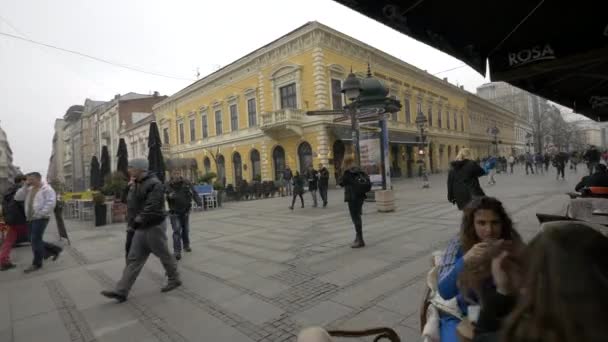 Binaları Restoranları Olan Şehir Merkezi — Stok video