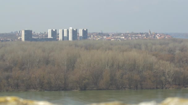 Belgrado Río Danubio — Vídeo de stock