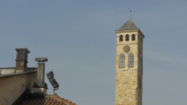 Clock Tower Sarajevo — Stock Video