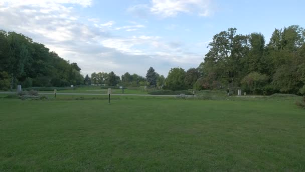 Zelená Plocha Parku Herastrau — Stock video