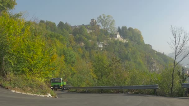 Straße Bei Jajce Kasarna — Stockvideo