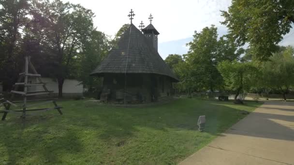 Köy Müzesindeki Ahşap Kilise — Stok video