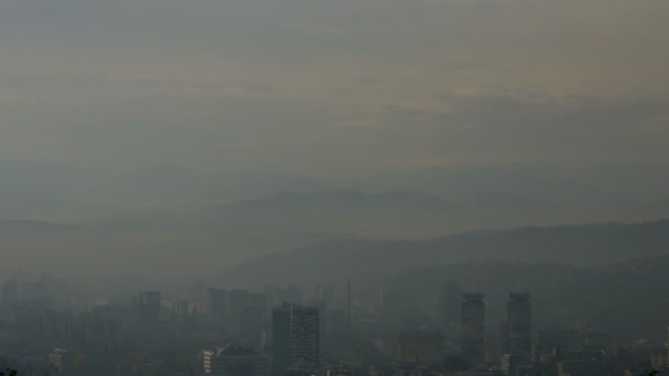 Niebla Sobre Ciudad — Vídeo de stock