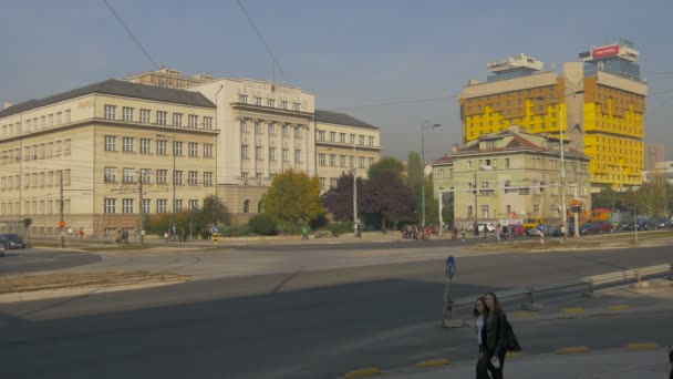 Τεχνική Σχολή Και Ξενοδοχείο Διακοπές Στο Σεράγεβο — Αρχείο Βίντεο