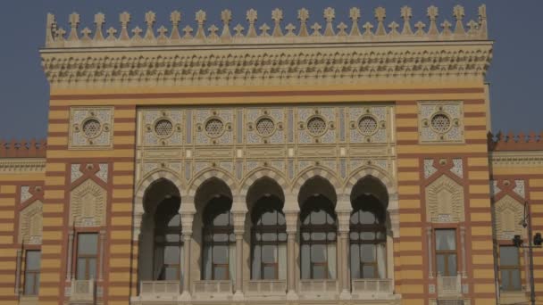 Dekorowana Fasada Balkon — Wideo stockowe