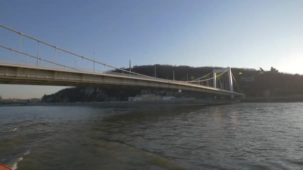 Most Elżbiety Budapeszcie — Wideo stockowe