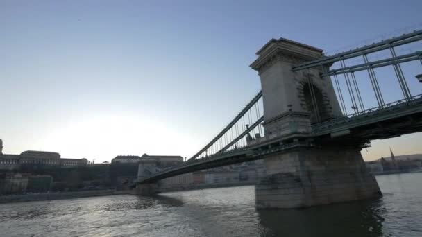 ブダペストの鎖橋 — ストック動画