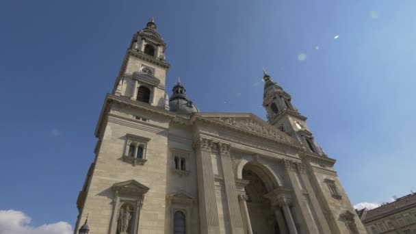 Baixo Ângulo Basílica Santo Estêvão — Vídeo de Stock